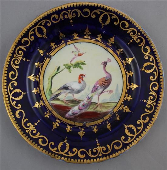 Two Coalport outside decorated dessert plates, c.1810, 21.5cm